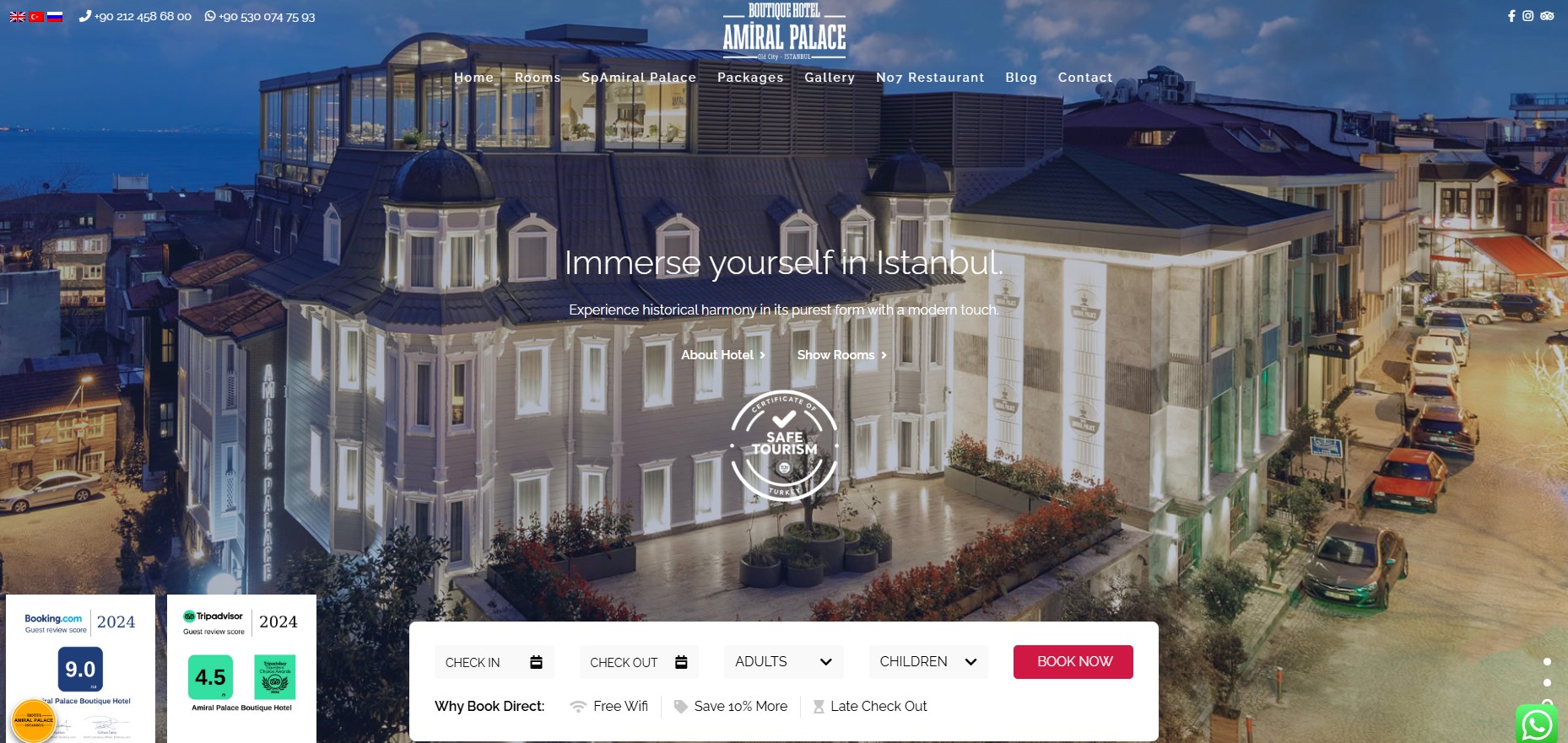 Boutique Hotel Amiral Palace Website