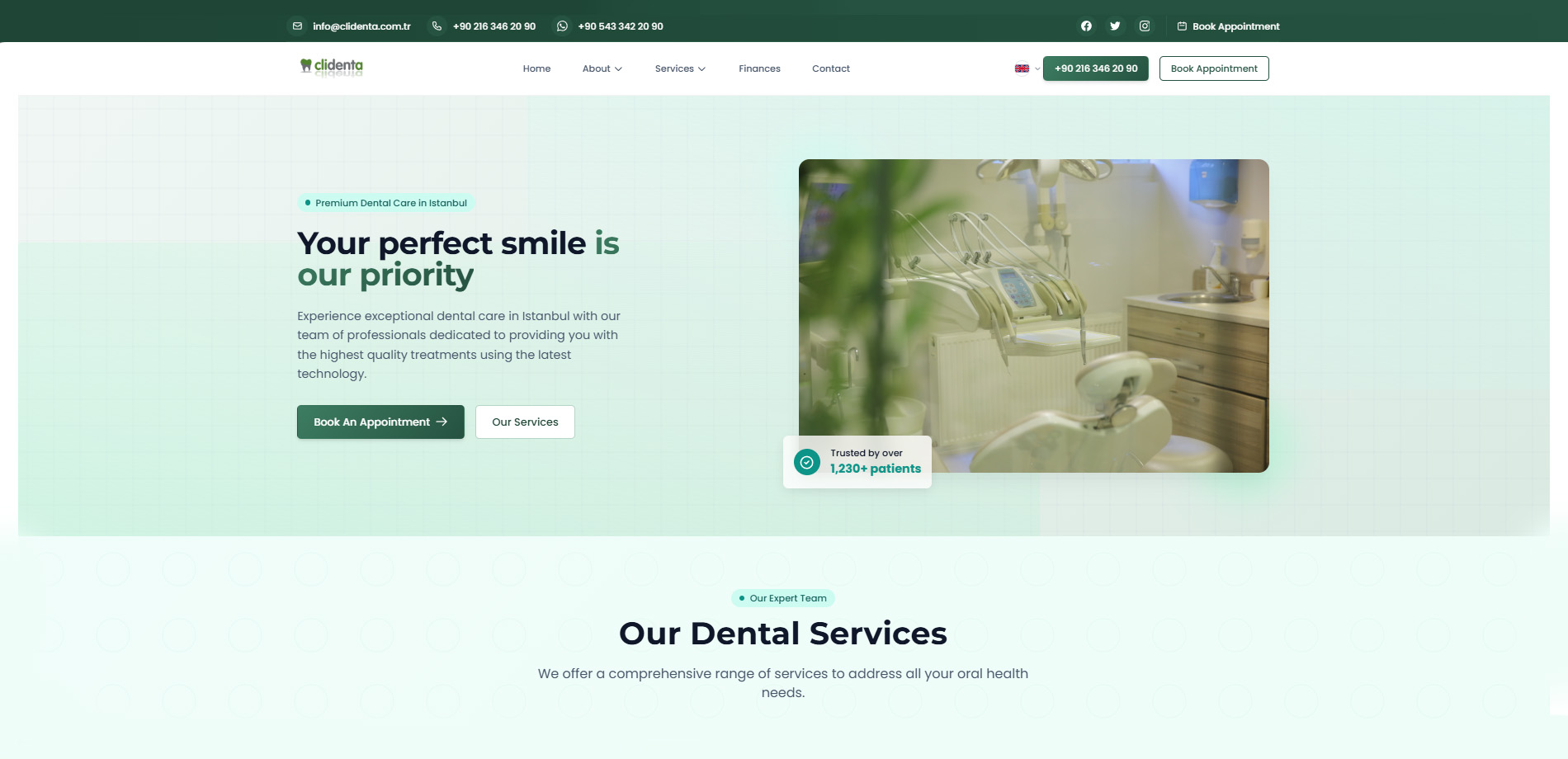 Clidenta Dental Clinic Website