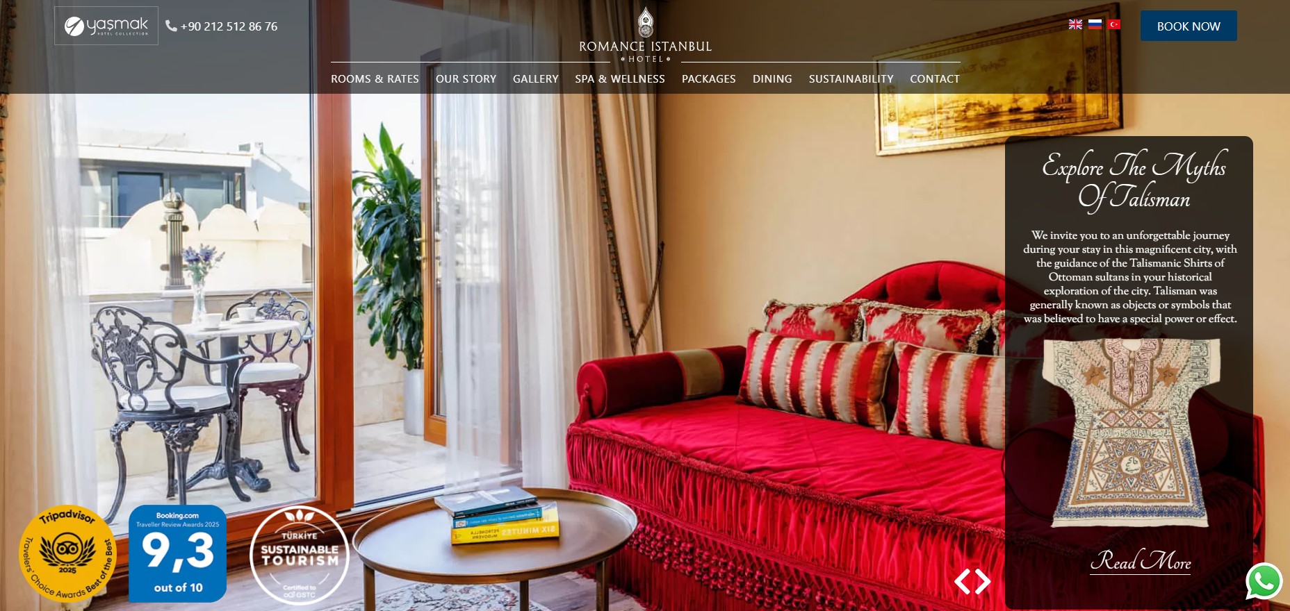 Romance Istanbul Hotel Website